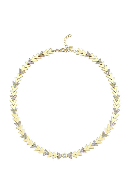 Triangle Shaped Women's Gold Necklace